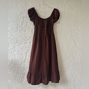 Elegant Brown Women's Dress